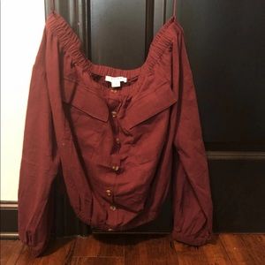 Long sleeve crop top